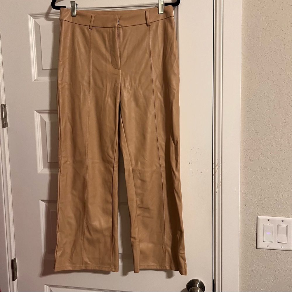 7 For All Mankind Tan Wide Leg Pants